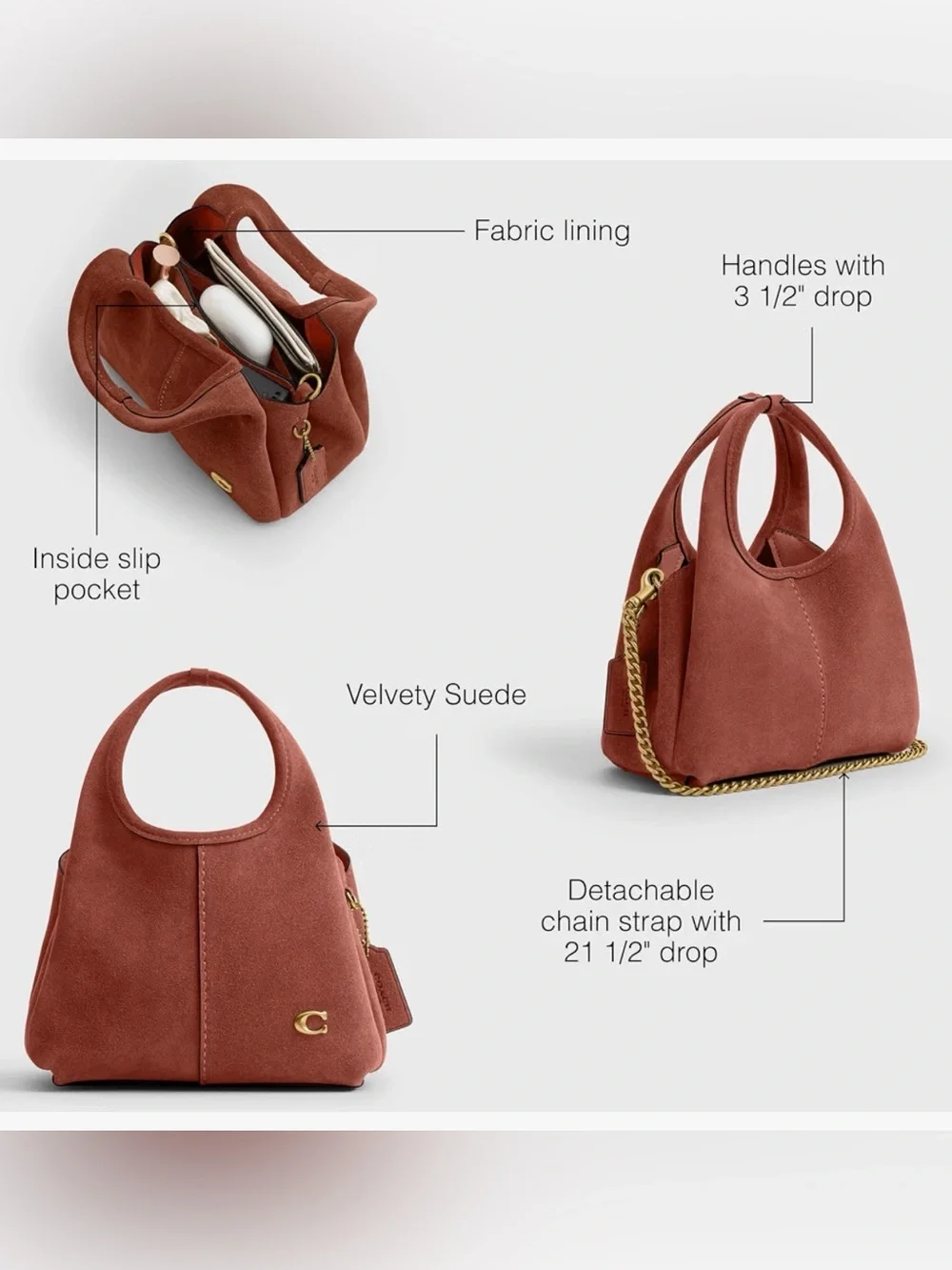 Coach Lana mini Suede shoulder bag 19